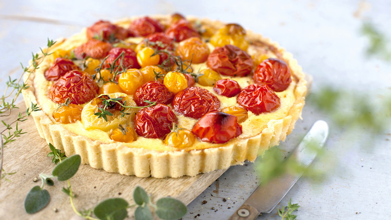 Homemade tomato pie
