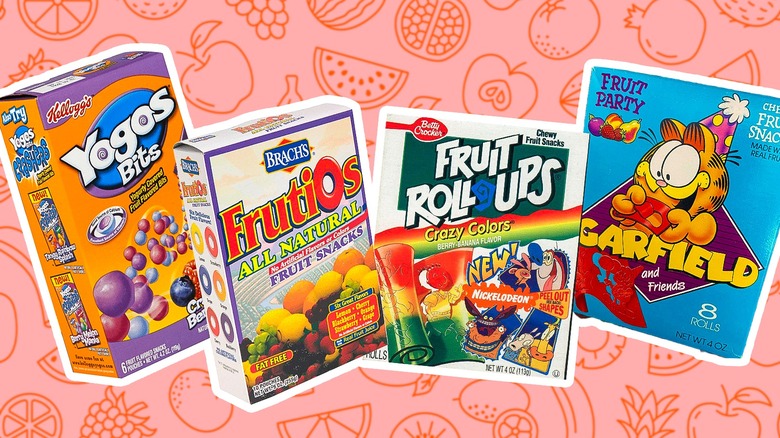 Assortment of discontinued fruit snacks