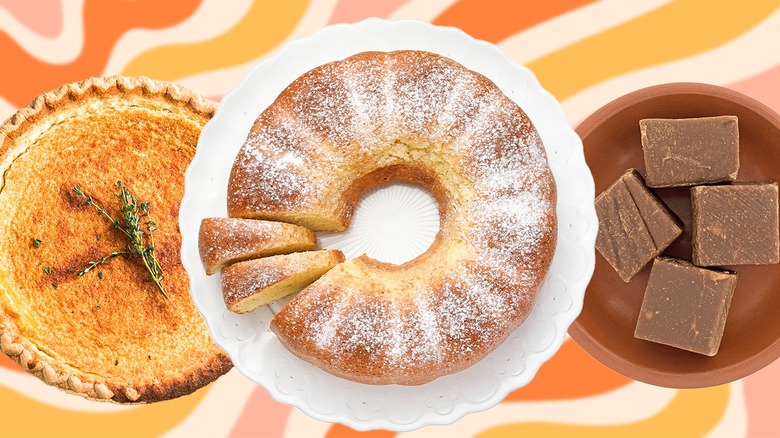 Variety of old school desserts