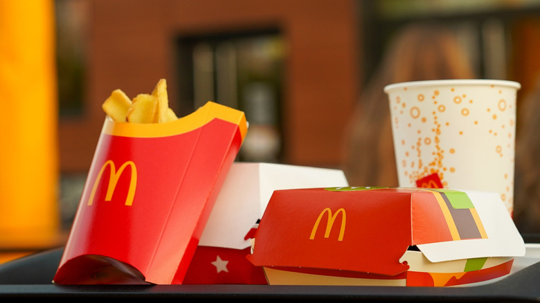 McDonald's meal items on a tray