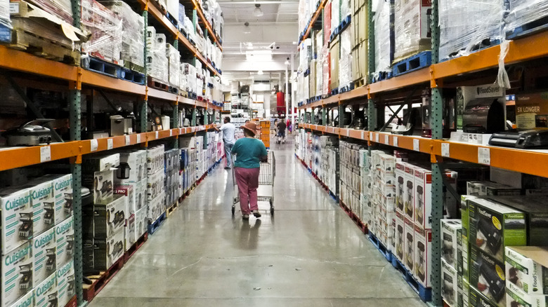 A woman shopping at Costco