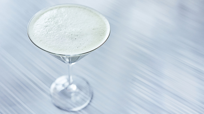 top down view of prepared martini