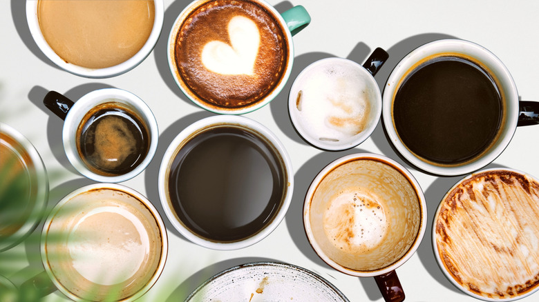 Mugs of caffeinated beverages