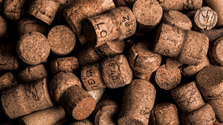 Collection of wine corks
