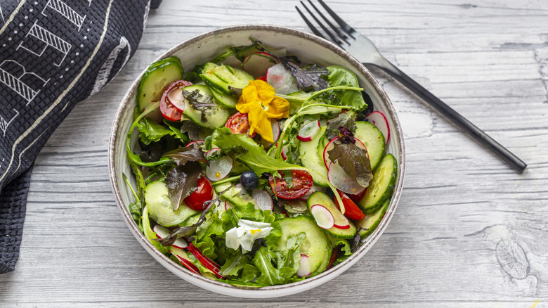 A bowl of salad
