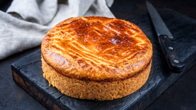 Gateau Basque, a French cake that looks similar to the Evil Genius Cake