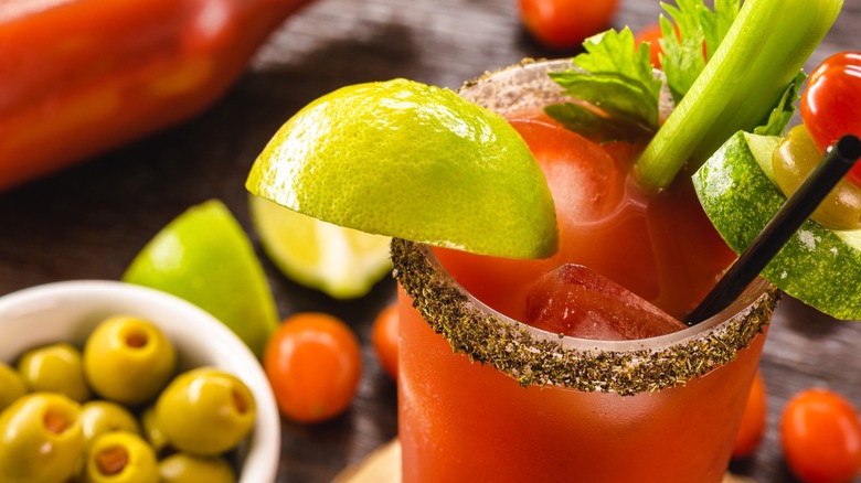 A bloody caesar cocktail