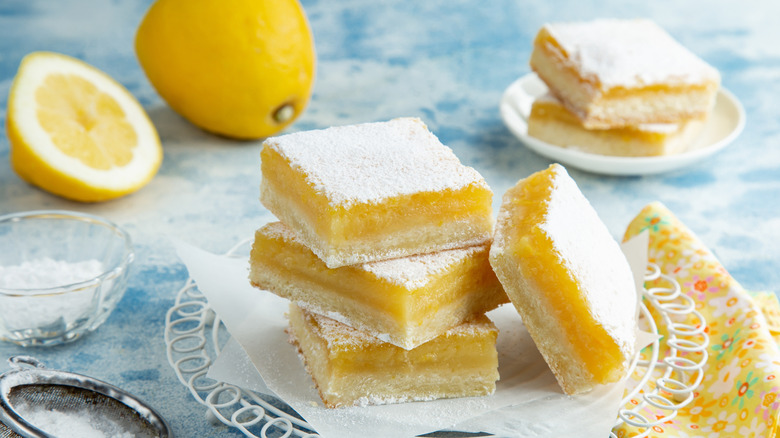 Stack of lemon bars