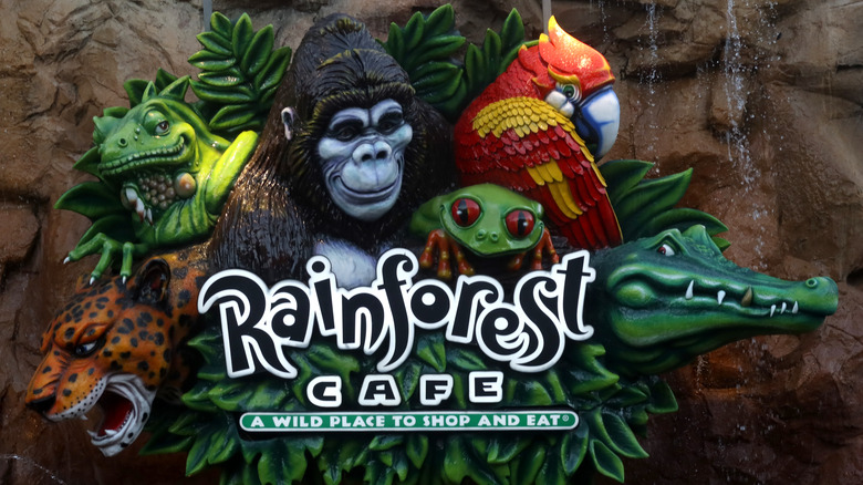 Rainforest Cafe sign