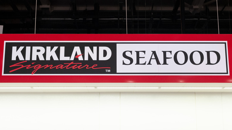 Kirkland Seafood sign hanging