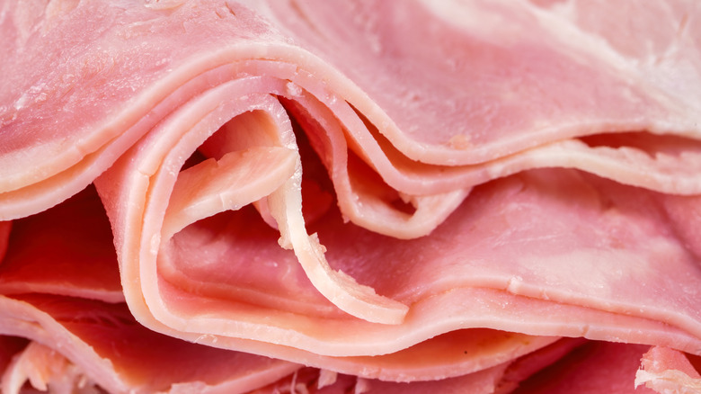 close up of ham meat