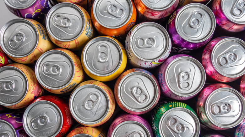 Cans of soda
