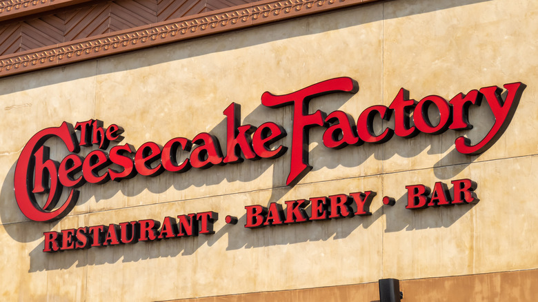 The Cheesecake Factory exterior sign