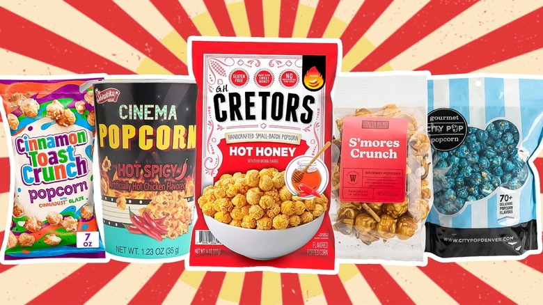 Popcorn packages in a row
