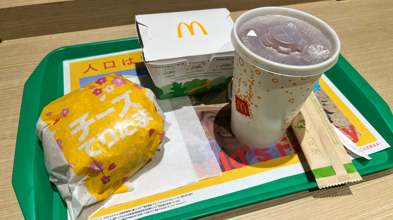 Tray of McDonald's food in Tokyo, Japan