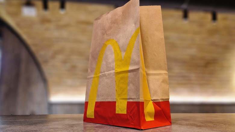 McDonald's bag on table