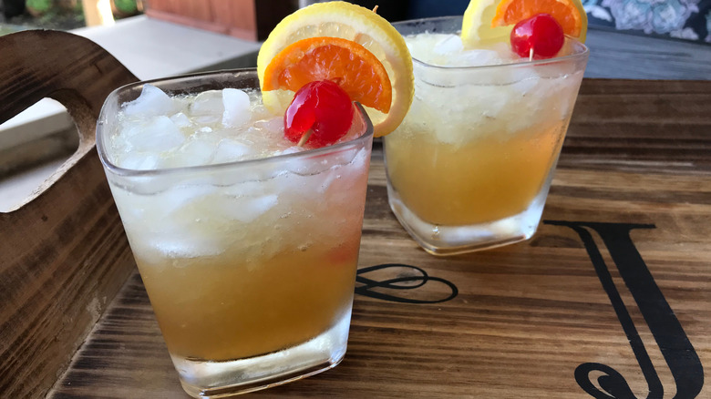 Two John Collins cocktails