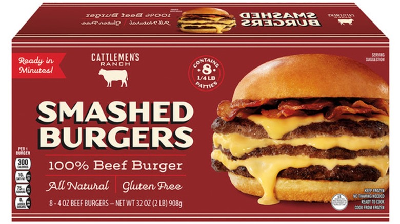 Aldi's Cattlemen's Ranch smashburgers package