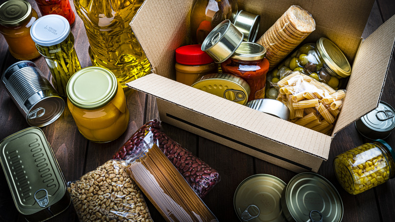 Box of shelf-stable foods