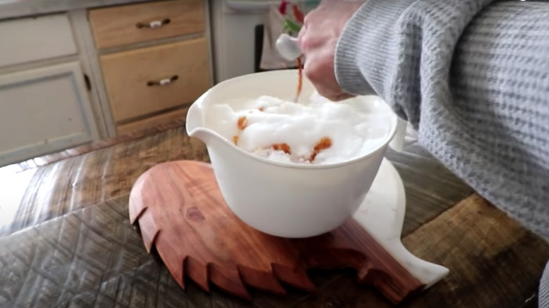 Making snow ice cream