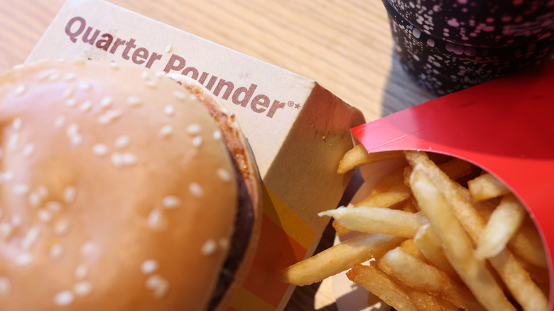 A Quarter Pounder with fries and a soda