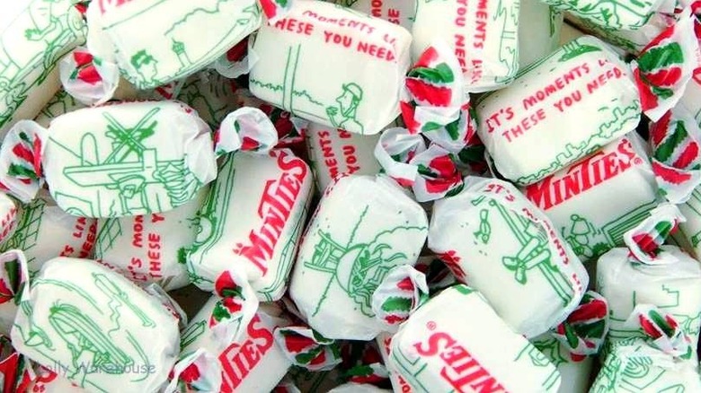 A pile of Allen's Minties candies