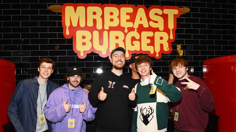 Mr. Beast at a promo event for his burger brand
