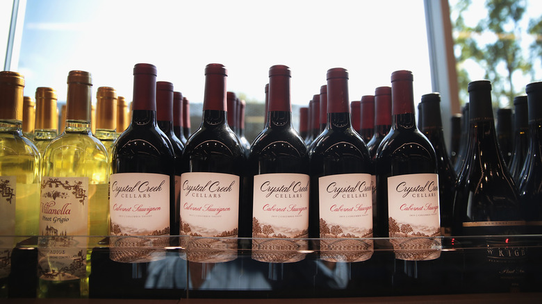 Aldi wine on shelf