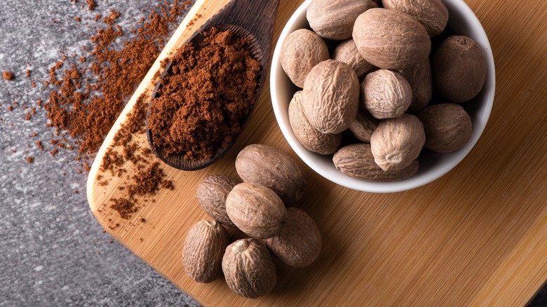 Freshly ground nutmeg