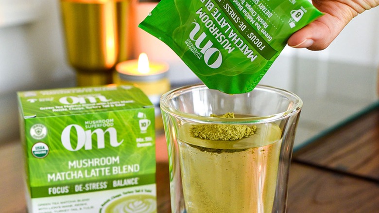Box of Om Mushroom Superfood Matcha Latte Blend