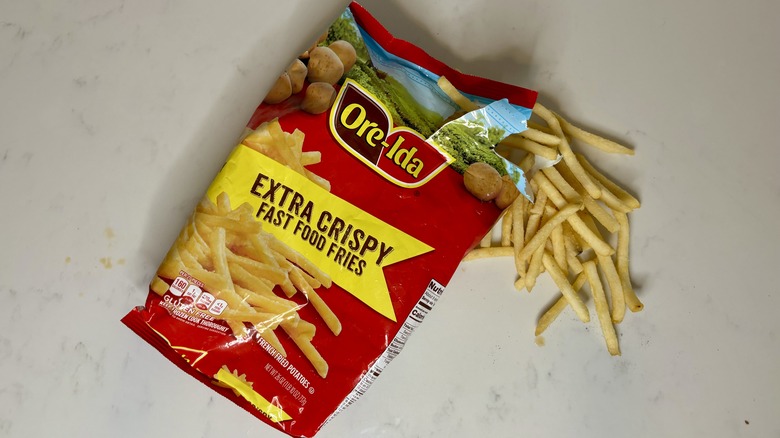Bag of frozen fries