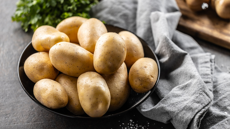 A high quality image of some potatoes in a bowl