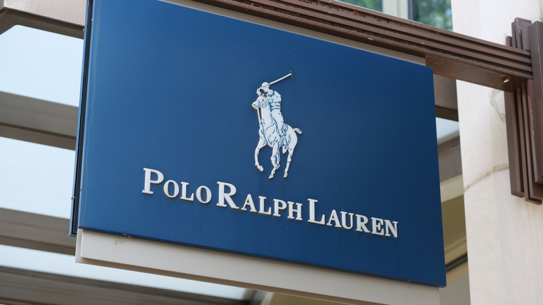 hanging sign of the brand
