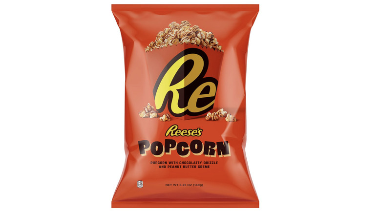 An orange bag of Reese's popcorn