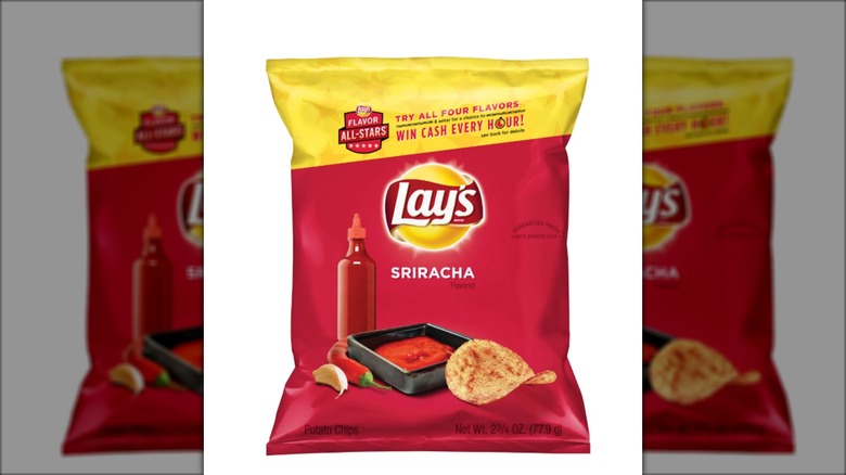 Bag of Lay's Sriracha chips