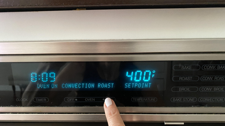setting oven temperature