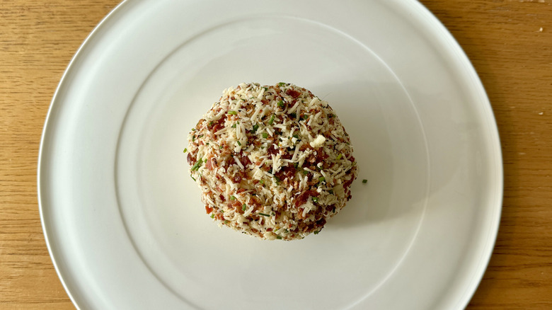 Cheese ball on platter