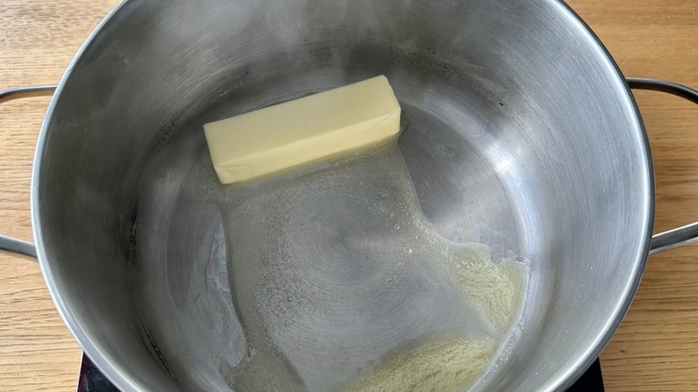 butter in pan