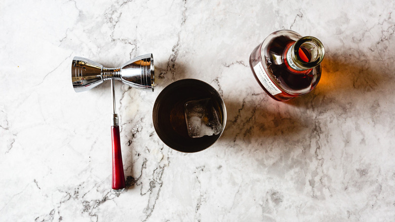 adding dark rum