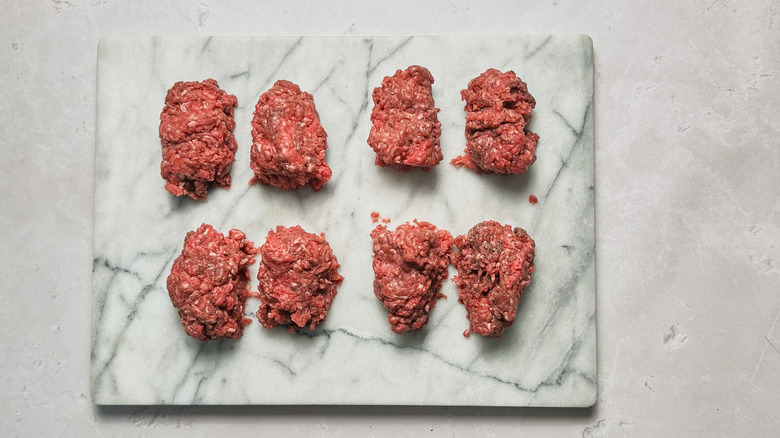 meat divided into 8 sections