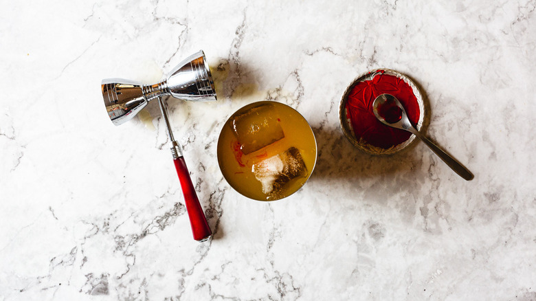 adding grenadine