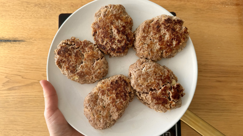 Salisbury steaks on plate