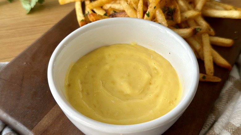 Aioli in serving bowl