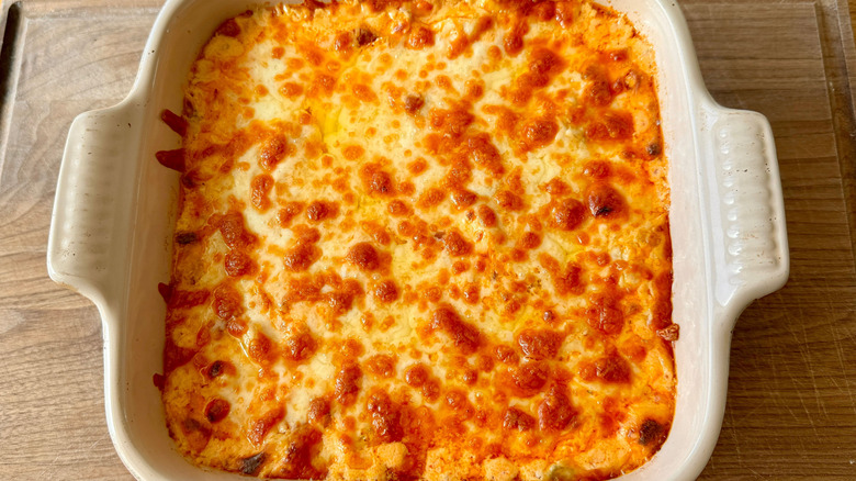 Baked dip in baking dish