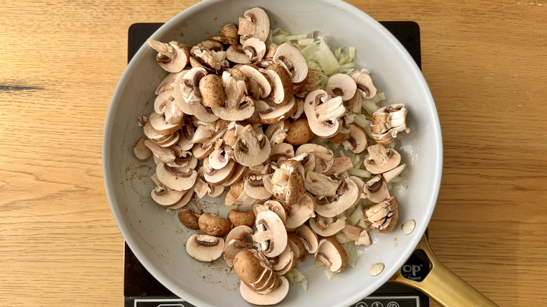 Mushrooms in skillet