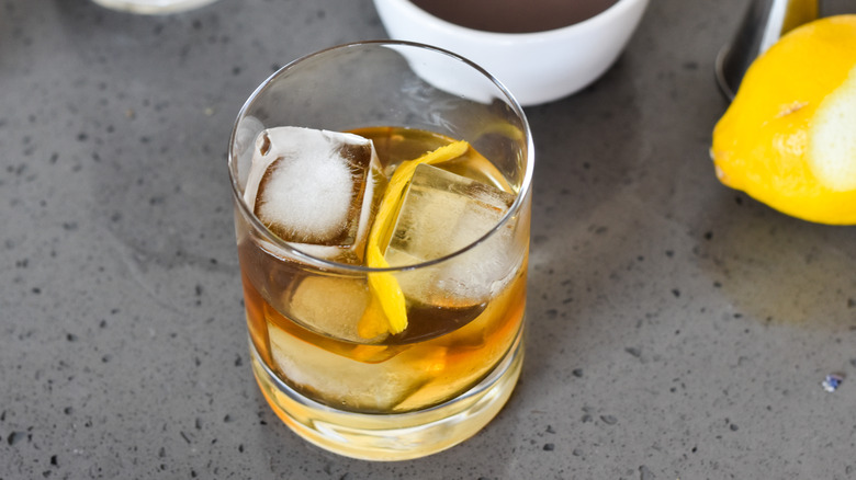 old fashioned lavender cocktail