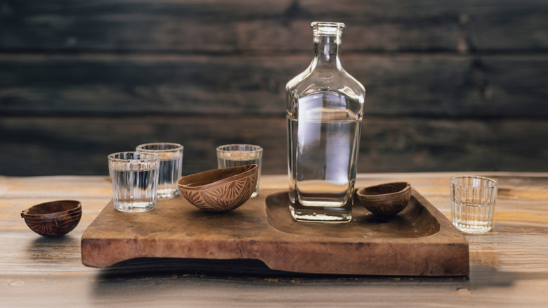 agave spirit pictured with copitas