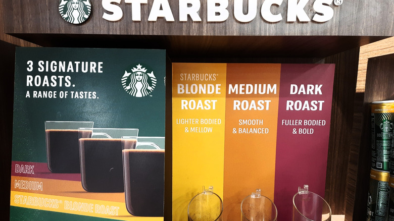 array of Starbucks 3 roasts