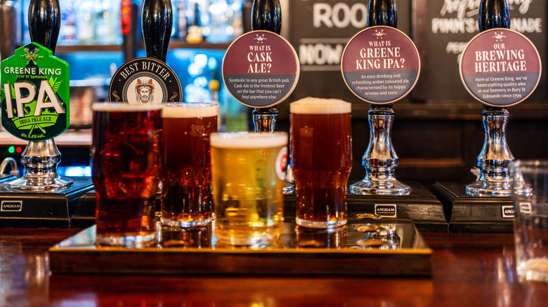 Assortment of English ales