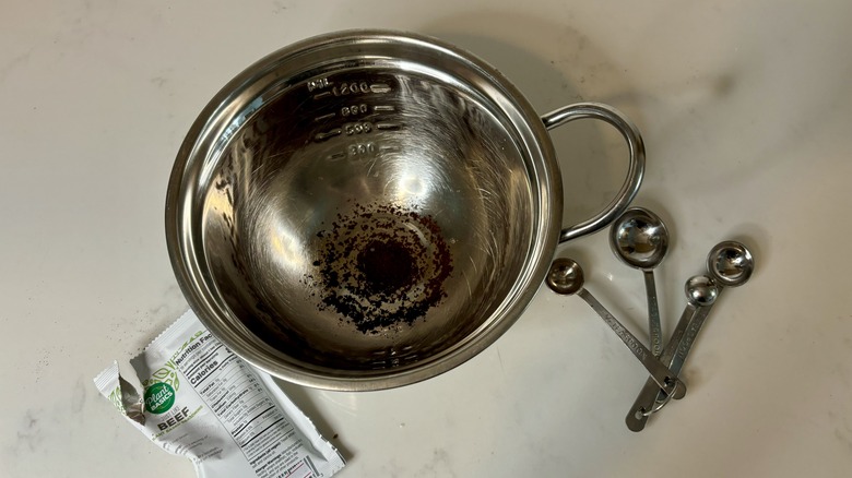 bowl with beef powder in it